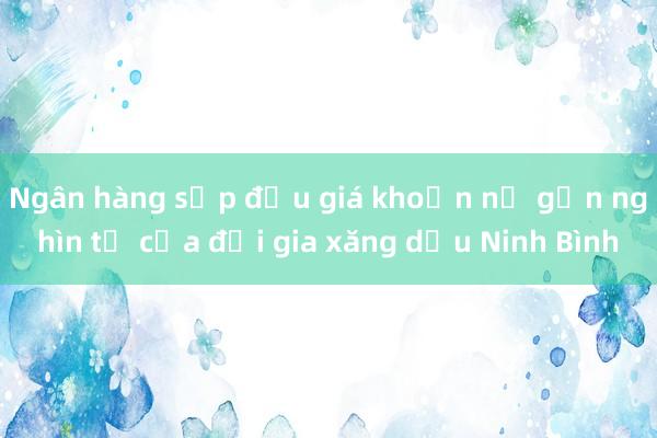 Ngân hàng sắp đấu giá khoản nợ gần nghìn tỷ của đại gia xăng dầu Ninh Bình