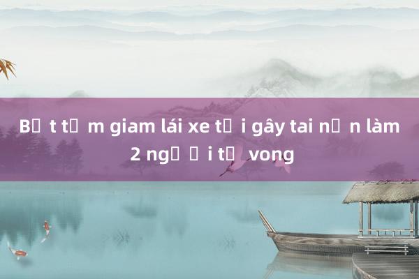 Bắt tạm giam lái xe tải gây tai nạn làm 2 người tử vong